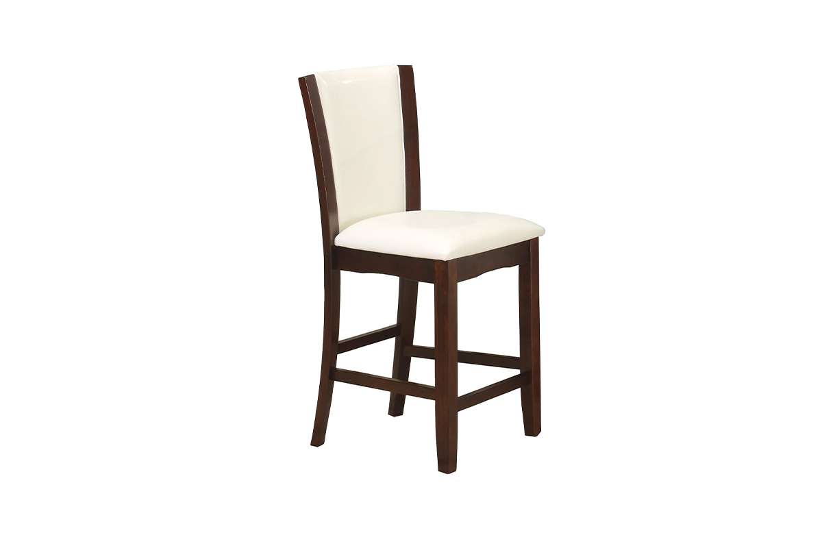 Mainline 2240 | Espresso & White Bar Stool | Angled at 30°
