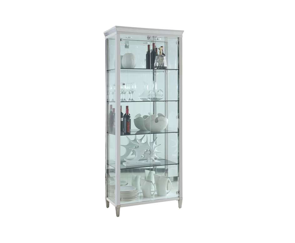 Chintaly 6652 | Stainless Steel Curio | Angled at 30°