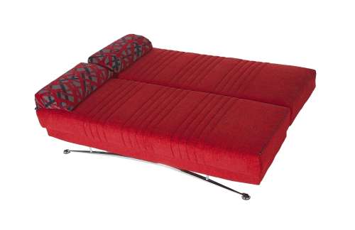 Bellona Fantasy | Story Red Sofa Bed Opened | Angled at 30°