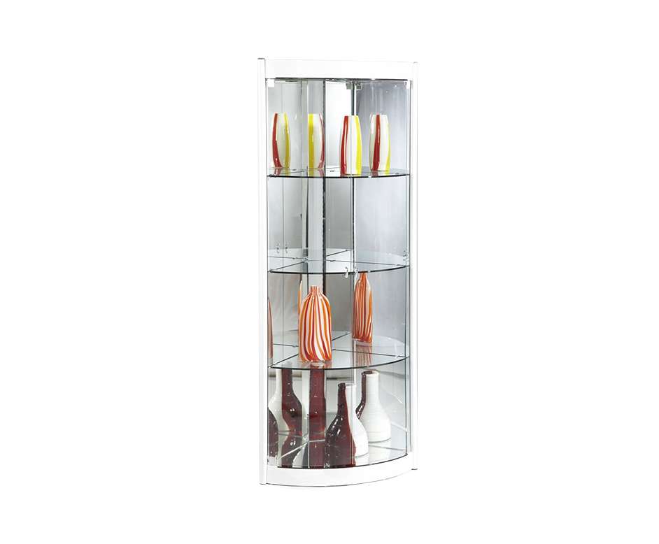 Chintaly 6617 | White Corner Curio | Angled at 30°