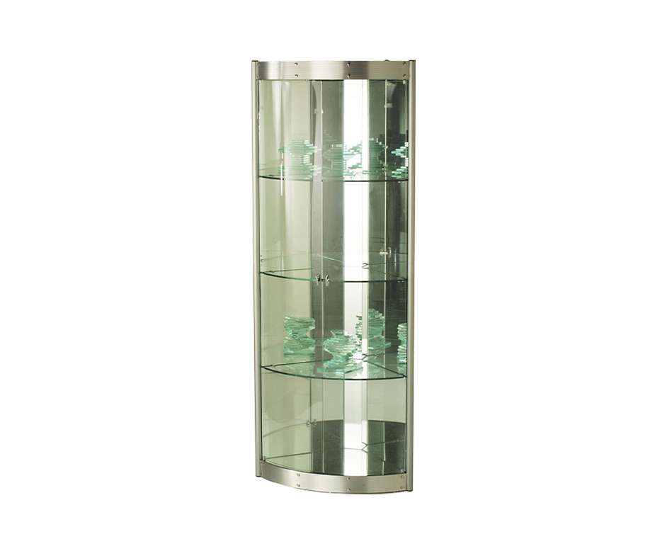 Chintaly 6617 | Silver Corner Curio | Angled at 30°