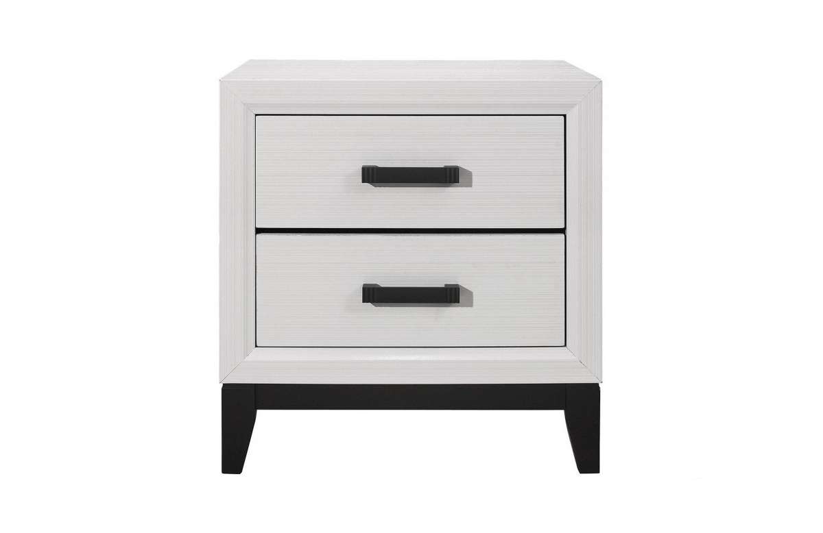 Global Kate | White Nightstand | Front Facing