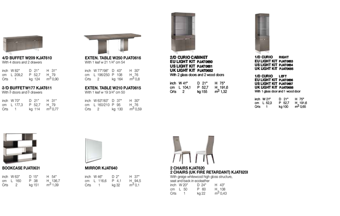 Alf Athena | Dining Room | Specifications