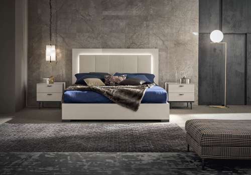 Alf Claire | Bed & Nightstands| Front Facing