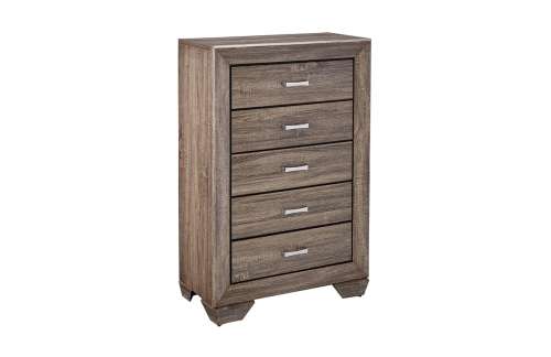 Coaster Hazel | Washed Taupe Bedroom Chest | Angled at 30°