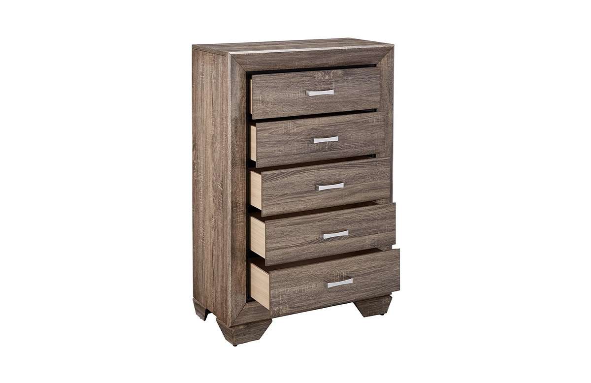 Coaster Hazel | Bedroom Chest w/ Opened Drawers | Angled at 30°