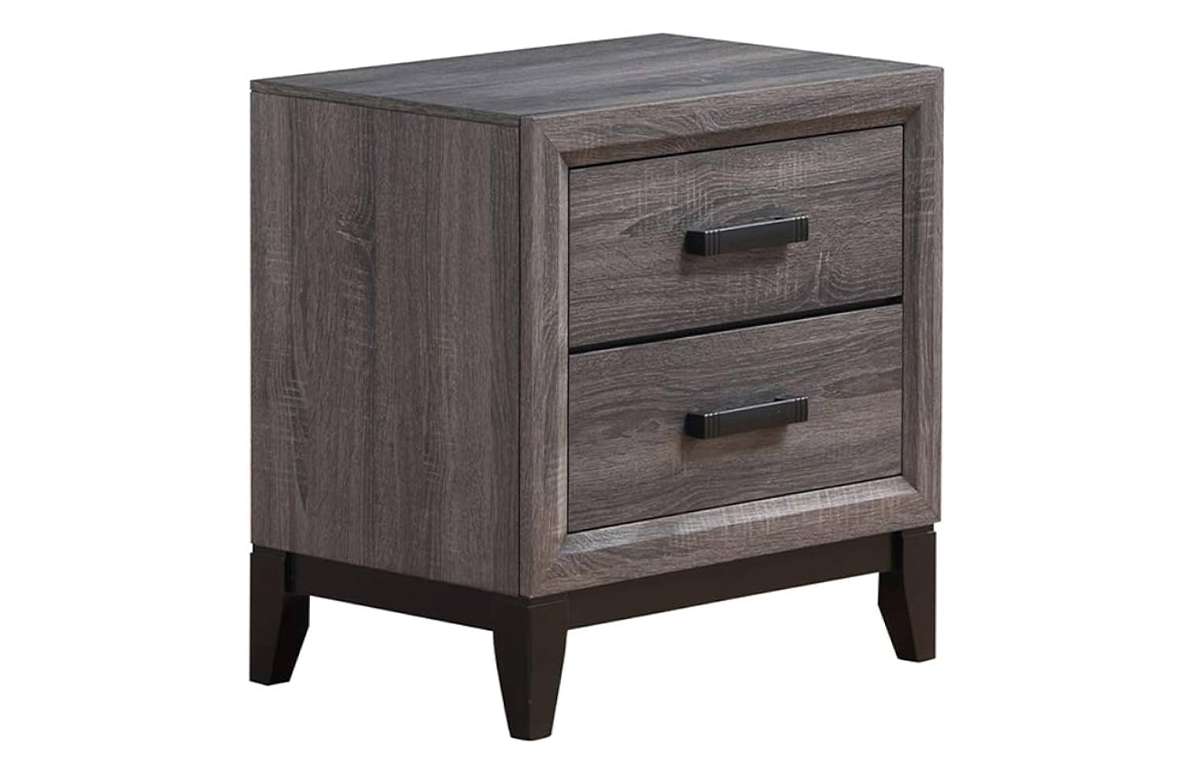 Global Kate | Grey Nightstand | Angled at 30°