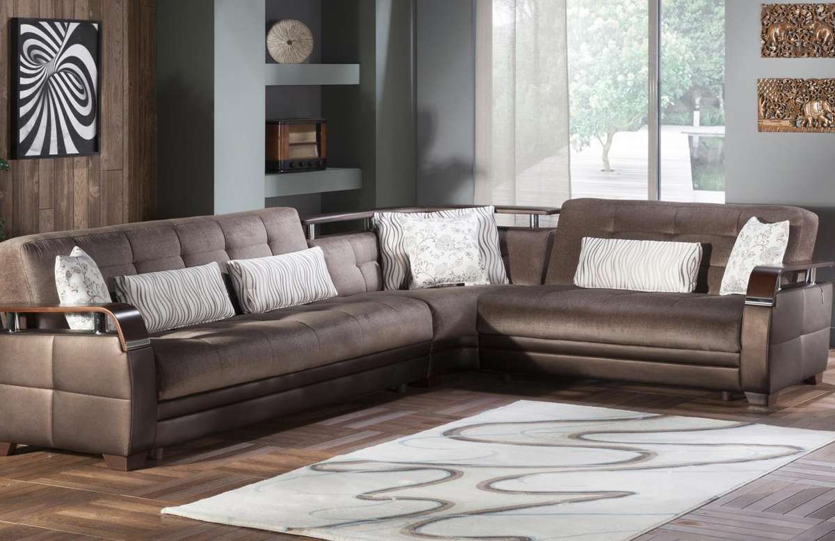 Bellona Natural | Prestige Brown Sofa Sectional | Angled at 30°