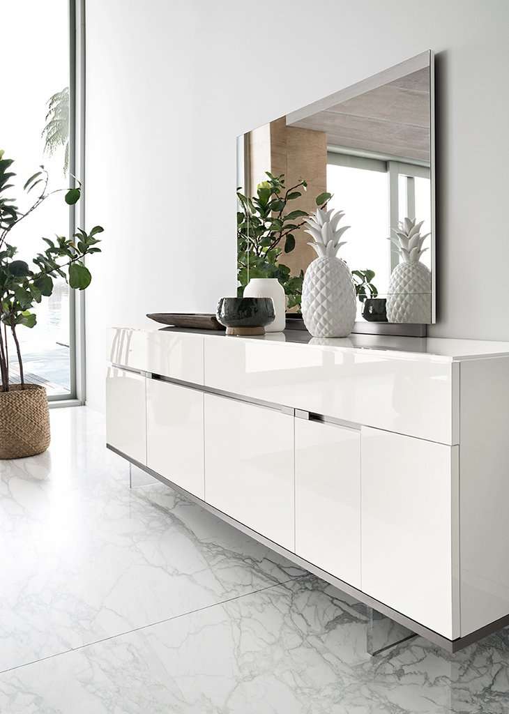 Alf Artemide | 4 Door Buffet & Mirror | Angled at 30°