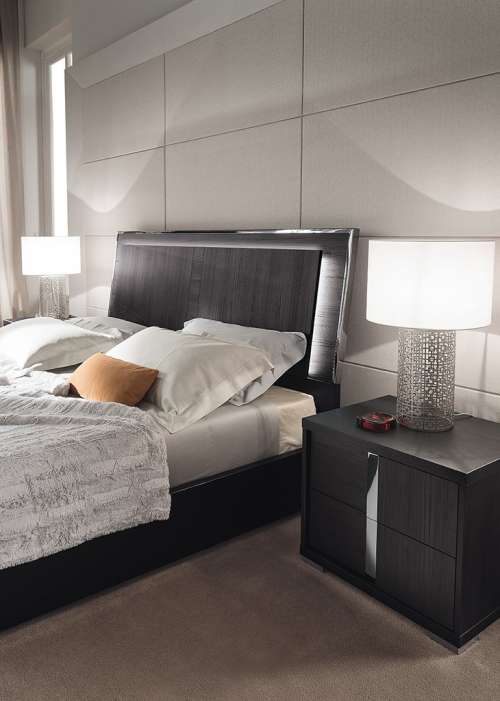 Alf Etna | Platform Bed & Nighstand | Angled at 30°