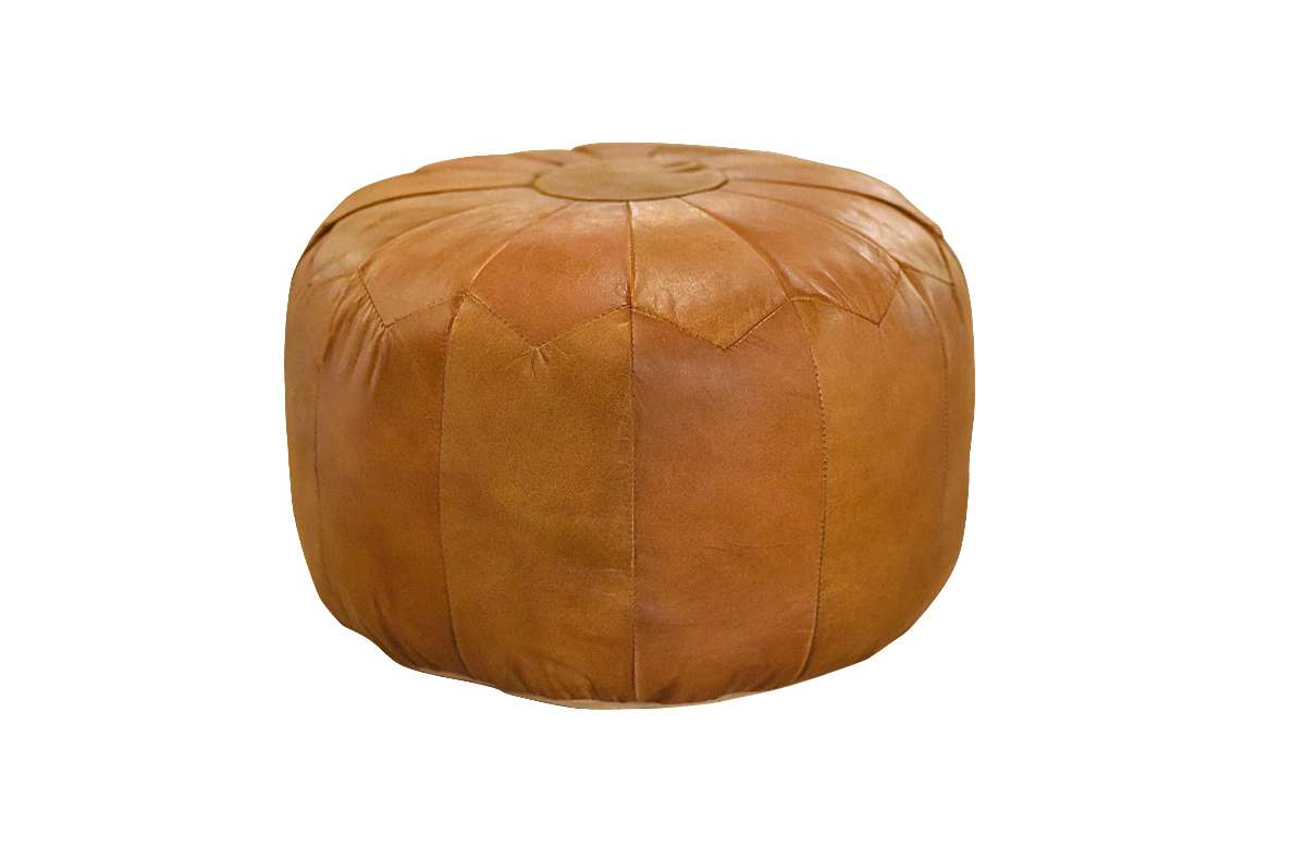 Leather Moroccan Pouf