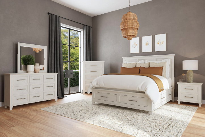 Elements Canterbury 4pc Queen Bedroom Set (Cherry) - Image 2