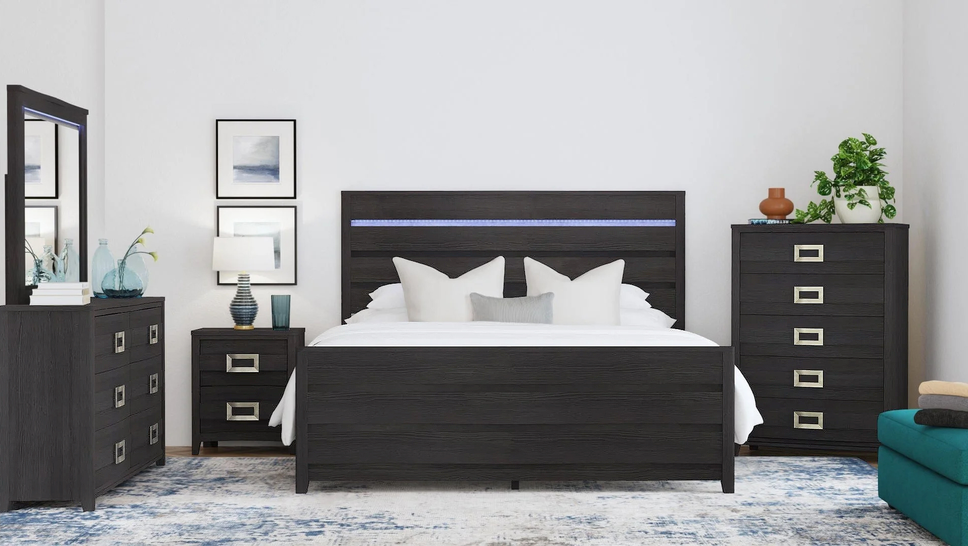 Elements Tobias B15990 4pc Queen Bedroom Set